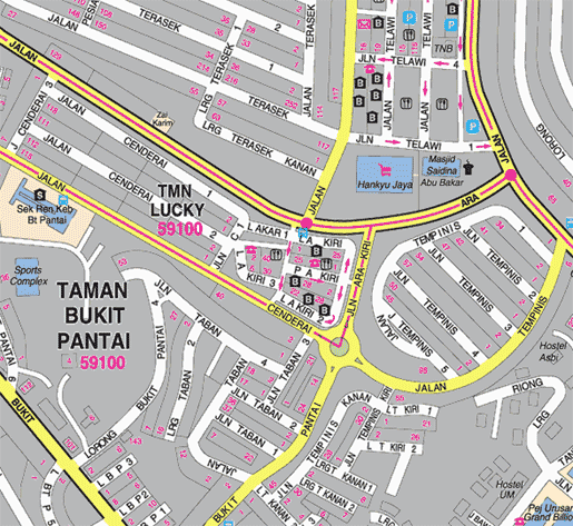 Taman Lucky Map / Lucky Garden Map location map
