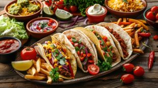 vecteezy assortment of delicious tacos and mexican cuisine overhead shot 69346735